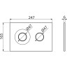 Кнопка управления ALCAPLAST M1976 для скрытых систем инсталляции, белый-матовый