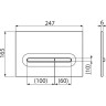Кнопка управления ALCAPLAST M1878-7 для скрытых систем инсталляции черный-матовый/золотой-матовый