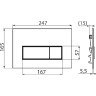 Кнопка управления ALCAPLAST THIN M575 для скрытых систем инсталляции, золотой
