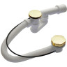 Сифон ALCAPLAST ZLATO A55GOLD-RU-01 для ванны автомат комплект, металл/металл, длина 57 см