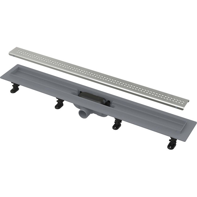 Водоотводящий желоб ALCAPLAST APZ9 SIMPLE AG100201950 с порогами для перфорированной решетки