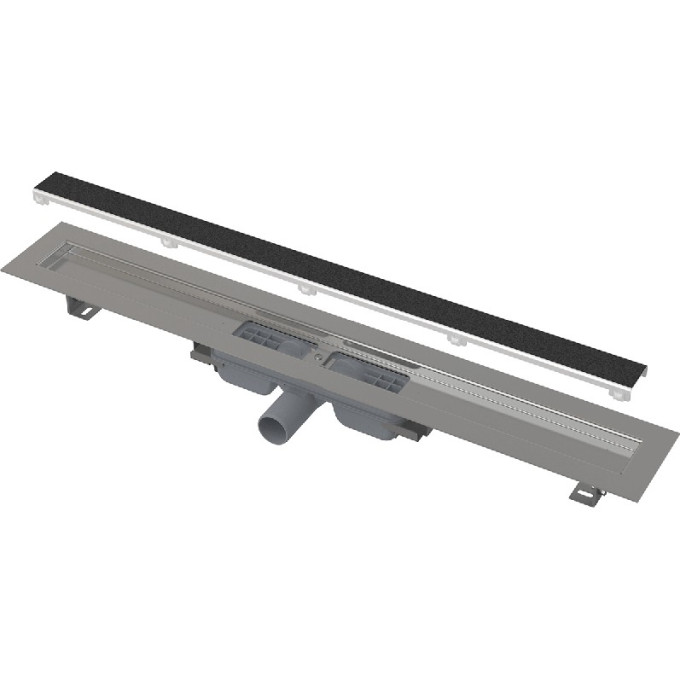 Водоотводящий желоб ALCAPLAST APZ115-550 без порогов с решеткой, под кладку камня, горизонтальный сток