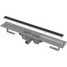 Водоотводящий желоб ALCAPLAST APZ15S-750 без порогов, с решеткой под кладку камня Marble, горизонтальный сток