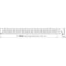Водоотводящий желоб ALCAPLAST APZ1004S-550 FLEXIBLE для перфорированной решетки с регулируемым краем, к стене, вертикальный сток