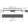 Водоотводящий желоб ALCAPLAST AG101101550 с порогами для перфорированной решетки