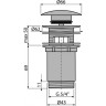 Водослив ALCAPLAST A392-RG-B для умывальника click/clack 5/4