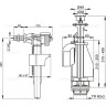 Выпускной комплект ALCAPLAST с двойной кнопкой, впускной механизм А18, 3/8'' SA08SK 3/8