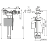 Выпускной комплект ALCAPLAST SA08A 1/2