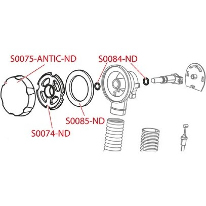 Запасная часть к сифонам ALCAPLAST для ванн S0085-ND